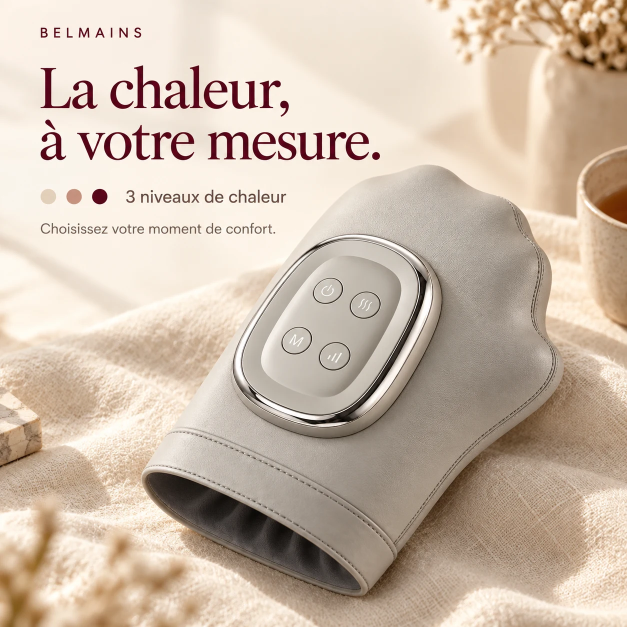 La chaleur, à votre mesure. Trois niveaux de chaleur.